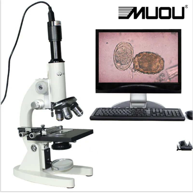 Профессиональный USB Биологический микроскоп высшего качества 40X-1600X увеличение HD