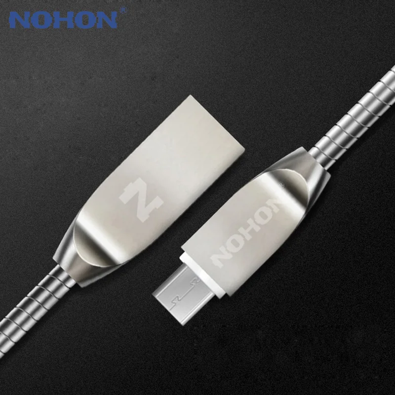Кабель Micro USB NOHON цинковый для Samsung Xiaomi Huawei HTC Android | Мобильные телефоны и аксессуары