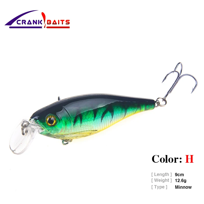 Кривошипные приманки 1 шт. Рыболовная Приманка Minnow Crankbait жесткая приманка плотная