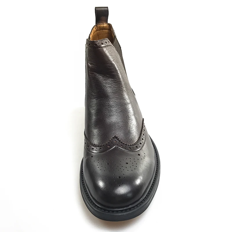 Мужские коричневые ботинки из натуральной кожи GRIMENTIN Повседневная Деловая обувь