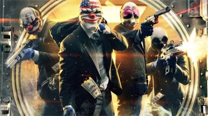 Креативная маска Payday ПВХ маска Далласа волк цепи Косплей хокстона Хэллоуин ужас Клоун Маска оплата день Хэллоуин Вечерние Маски HFA50