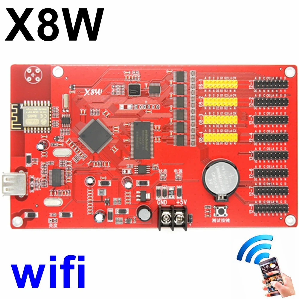 Kaler X8W WI FI и USB светодиодный Управление карты 9999*128 Пиксели знак Дисплей