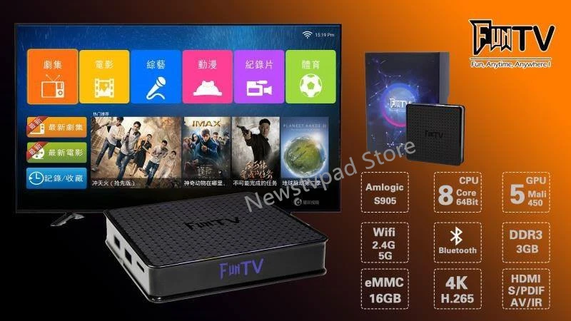 [Подлинный] Funtv box funtv3 a3 коробка HTV evpad tvpad4 китайский Гонконг Тайвань Канада малайзия корея япония каналы IPTV live