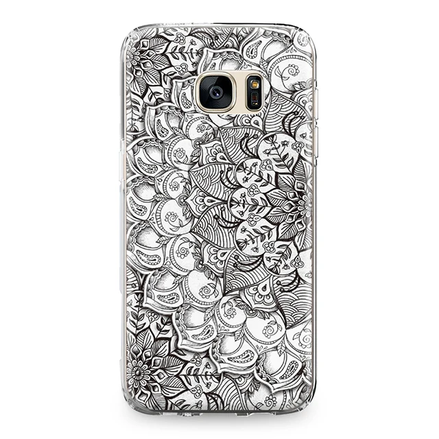 Модные Мандала Книги по искусству цветок Мягкая обложка для samsung Galaxy S4 S5 мини S6 S7 край S8 S9 плюс Grand Prime примечание 4 5 8 силиконовый чехол