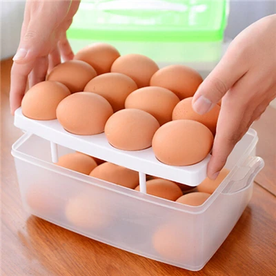 Новинка 2019 корзина без еды двухслойная пластиковая коробка для яиц холодильник