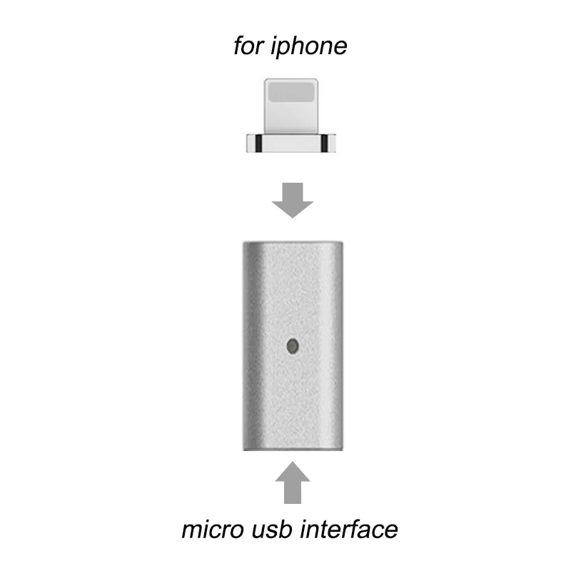 micro to iphone Micro USB Магнитный адаптер типа c зарядное устройство конвертер Usb магнитный разъем USBC для Oneplus Xiaomi samsung зарядки Android - Цвет: micro to iphone