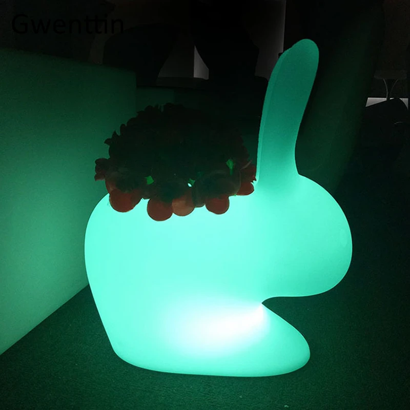 RGB Цвет Кролик Chiar ночные огни USB светодиодный пульт дистанционного управления кровать спальня прикроватные лампы для детей Детский подарок Рождественский Декор