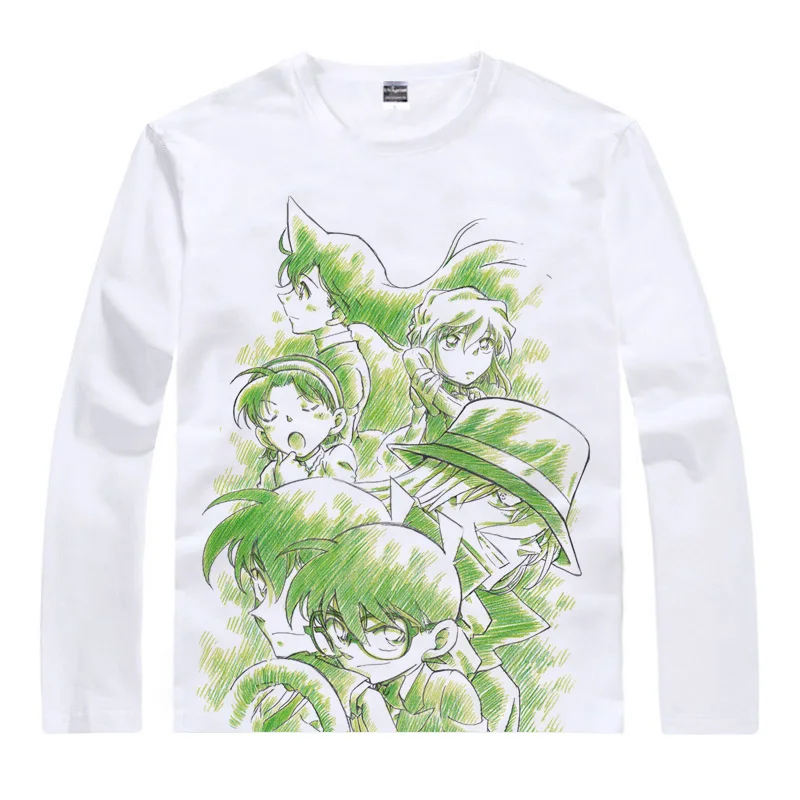 Футболка Coolprint с аниме футболки длинным рукавом Джимми Кудо Рейчел Мур мотивация