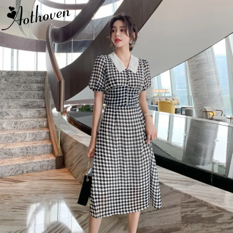 Женский комплект из 2 предметов шифоновый стильный клетчатый костюм летняя