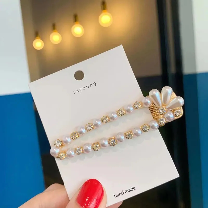 

1 pcs Vintage Pearl Hairpins Fashion Imitiation Pearl Hair Clips For Women Girls Barrettes Flowers Hair pins Hair Styling