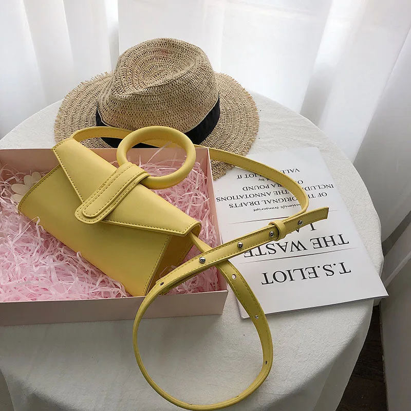 Yellow Талия Сумки Для Женщин Твердые Дамы Crossbody Сумка Мода Круглая Сумка Женская Высокого Качества PU Сумки На Ремне Fanny Pack - Цвет: Yellow