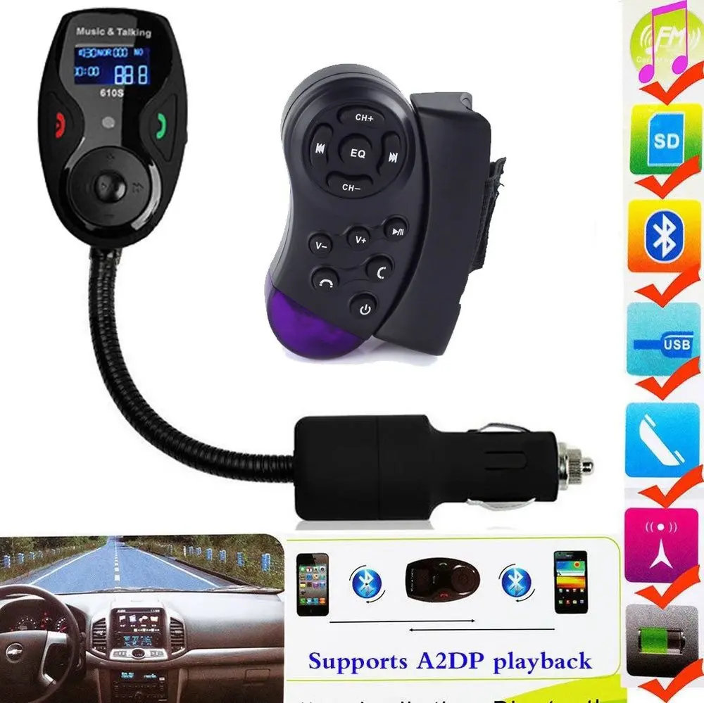 Громкой связи Bluetooth жк дисплей автомобиль комплект mp3 плеер беспроводная fm