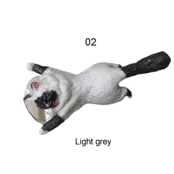 Light grey Универсальный держатель для мобильного телефона с милой кошкой, подставка для смартфона из смолы, присоска для кошки, дизайн стола, присоска - Цвет: Light grey
