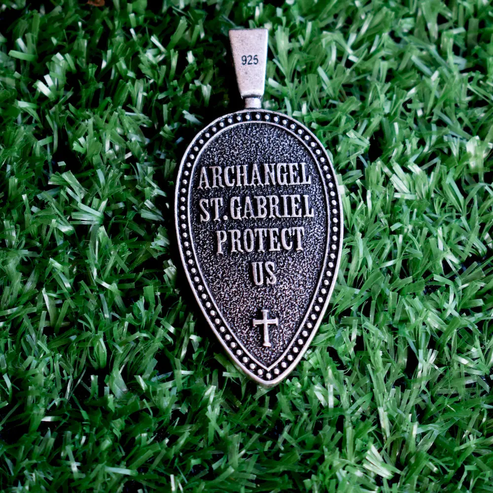 Ожерелье с изображением арчангеля СВ Габриэля Защита-Молитва США | Украшения и