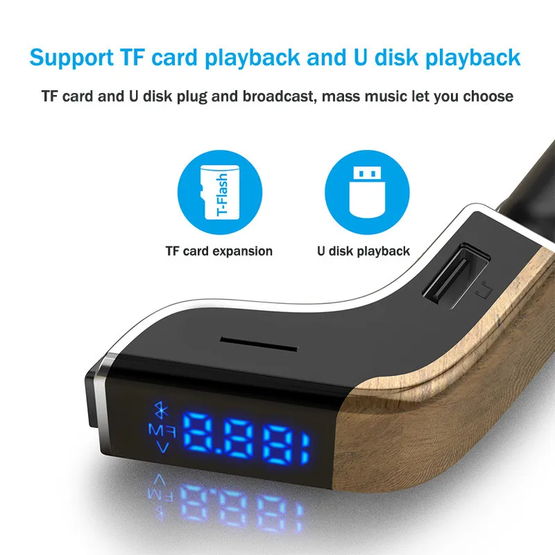 Bluetooth usb-передатчик fm-передатчик Aux двойной USB зарядное устройство Поддержка tf-карты поддержка tf-карты модулятор Fm