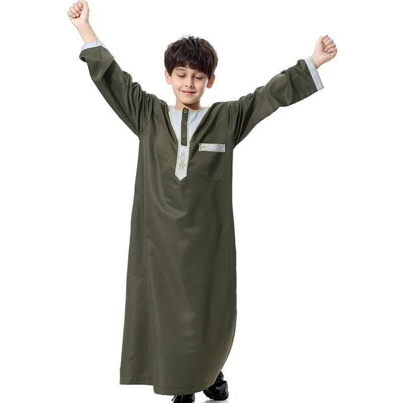 От 6 до 18 лет мусульманский арабский Ближний Восток для мальчиков juba Thawb кафтан