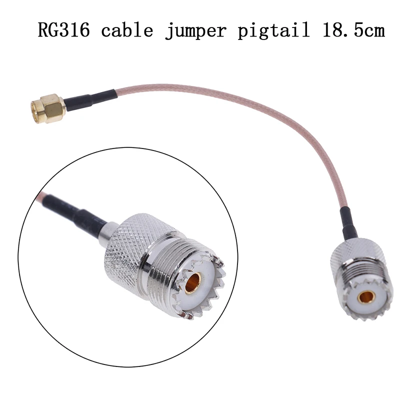 RG316 кабель Перемычка свиной хвост UHF SO239 женский PL259 к SMA штекер обжимной
