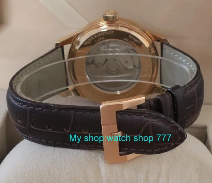42 мм PARNIS 26 jewels японские 9100 автоматические механические часы с белым циферблатом сапфировое стекло Мужские часы GB8