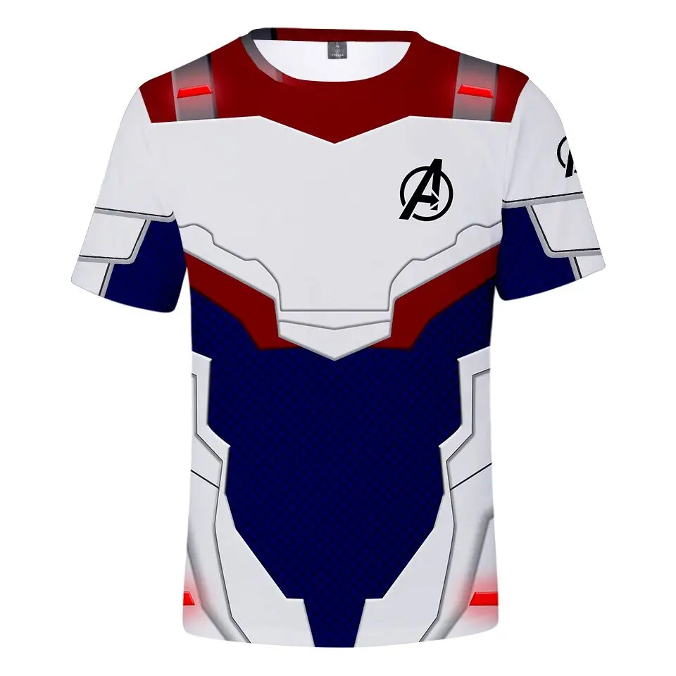 color at picture Супергерой Marvel 3D футболка boysThe Avengers 4 Endgame Quantum Realm Железный Супермен, Мстители, короткая Брендовая детская 3d футболка - Цвет: color at picture