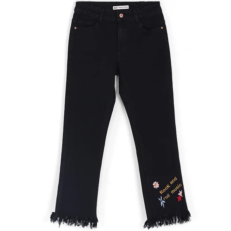 LEIJIJEANS Новое поступление Осенние повседневные Стильные расклешенные джинсы со