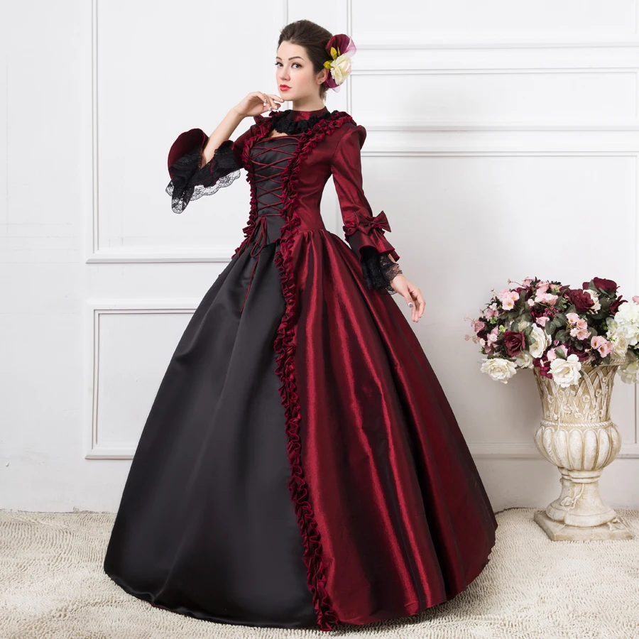 Лучшие продажи в готическом стиле темно красные и черные страшные сказки