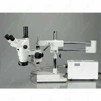 trinocular stereo microscope amscope supplies 2x 225x advanced boom trinocular stereo microscope with fiber optic ring light