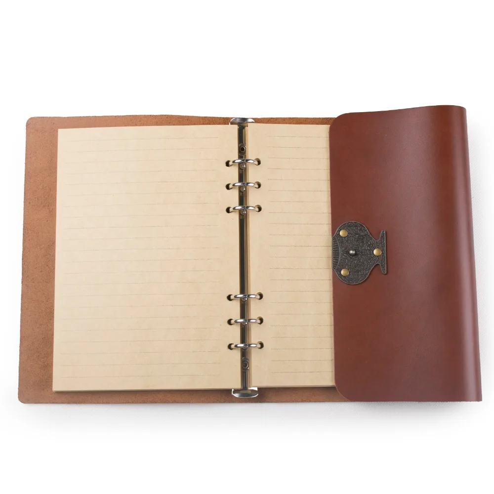 Ancicraft кожаный дневник журнал многоразовый планировщик Sketchbook с блокировкой