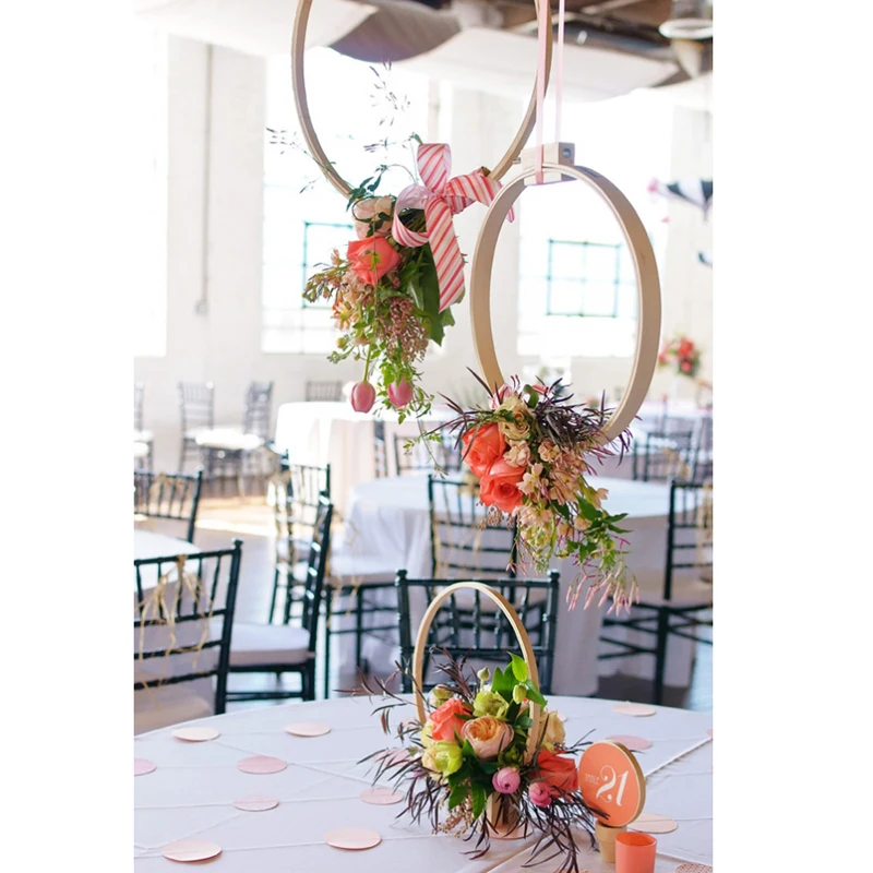 Бамбуковые обручи с вышивкой крестообразные прилипающие рамки для свадебных