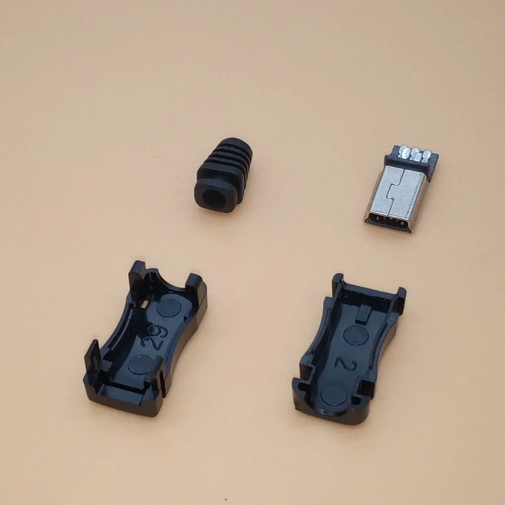 10 комплектов мини Usb 4 в 1 Тип 5Pin сварочный штекер адаптер черный для видов DIY |