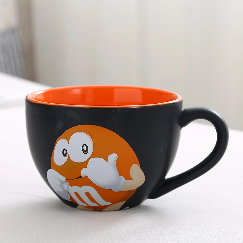 M& M's мм бобы керамическая Цветная глазурь кофе молоко чашка вода чай чашка кафе овсянка Питьевая чашка кружка