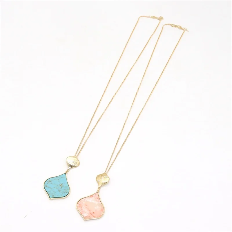 Серьги из каллаита и подходящие ожерелья розовый натуральный камень