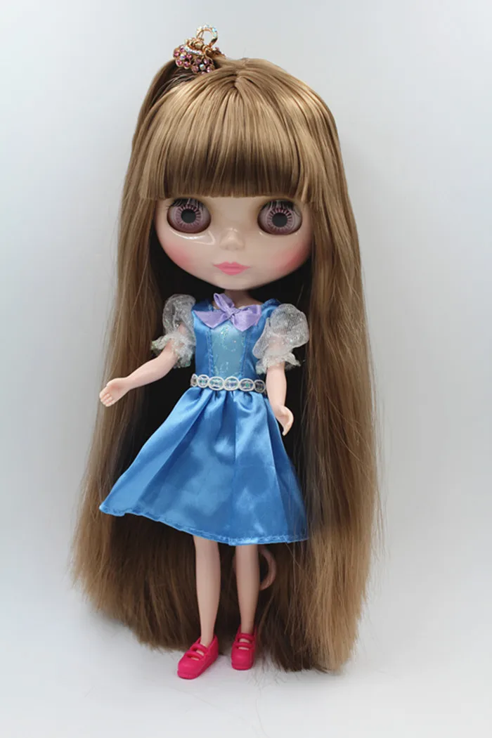 Blygirl кукла коричневые волосы Blyth тело кукла Мода может изменить макияж
