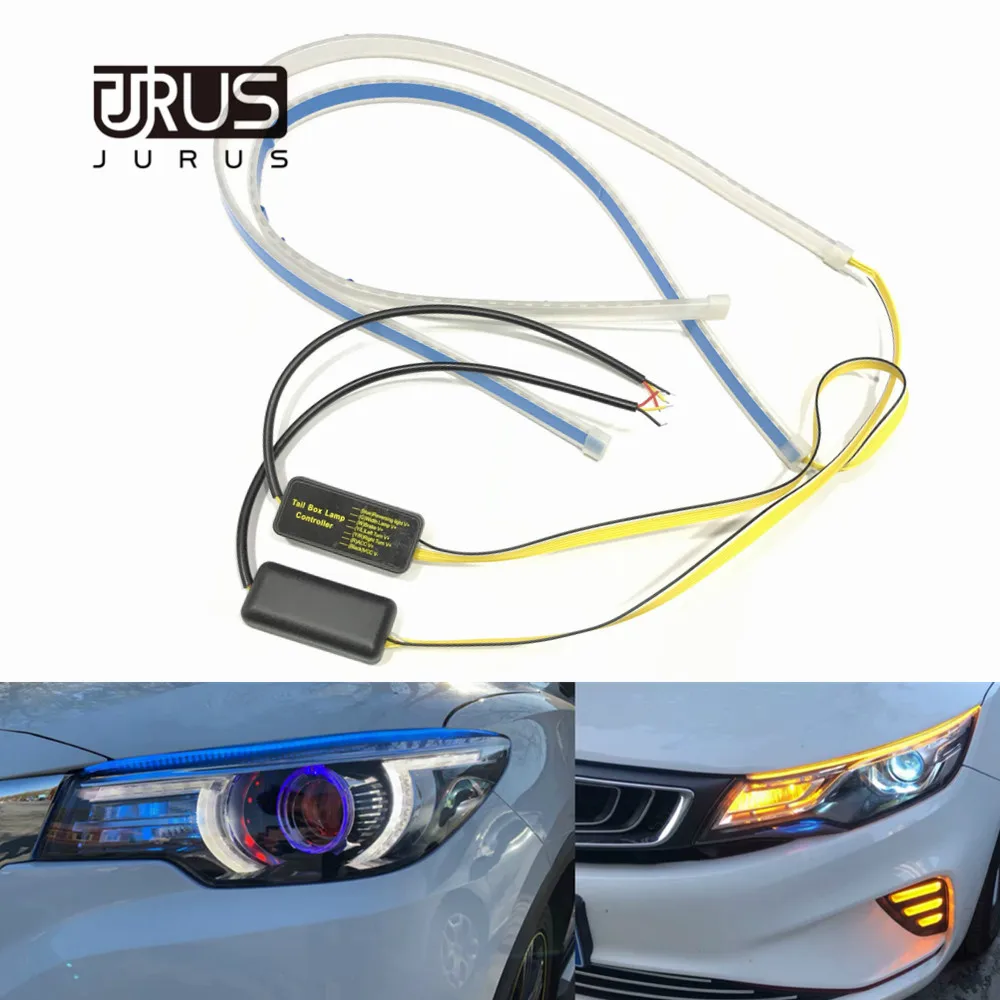 JURUS 2 шт. гибкая светодиодная лента DRL дневные ходовые огни мотоцикл
