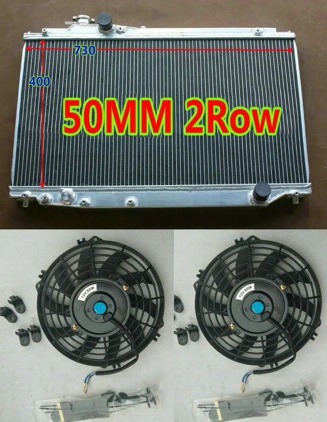 Radiator And Fans Алюминий радиатор для 1993-1998 Toyota Supra A80 JZA80 MK4 3.0L 2JZ-GTE Twin Turbo руководство с турбонаддувом I6 и Плащаница вентилятор - Цвет: Radiator And Fans
