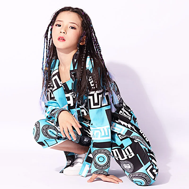 Детская одежда модели одежды для джазовых танцев подиума уличных модный костюм