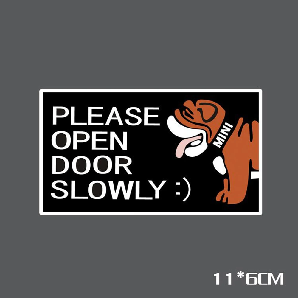 Светоотражающая наклейка для напоминания автомобиля медленно закройте дверь