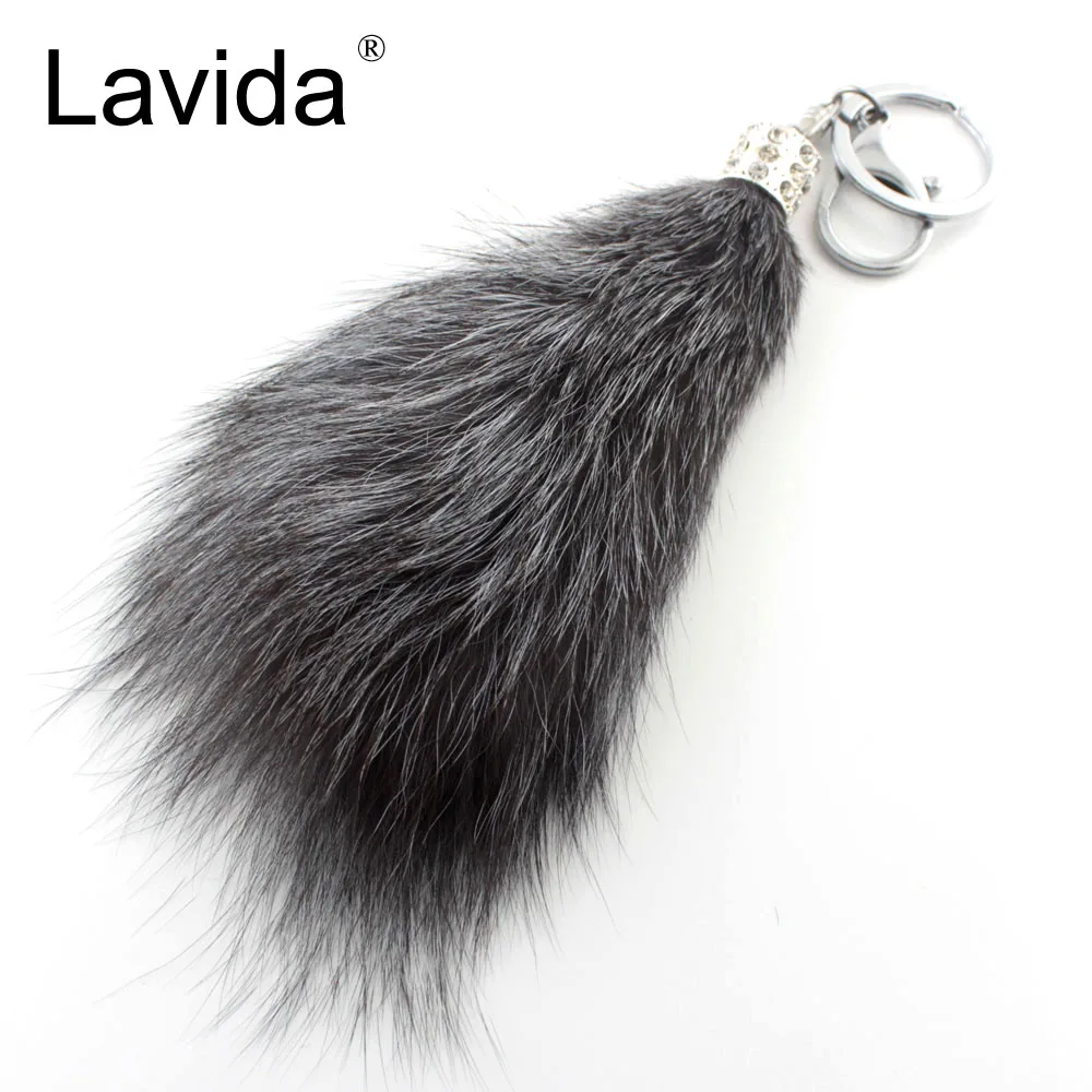 Lavida F11 натуральный шарик из меха лисы брелок/Автомобильный брелок/сумка кошелек