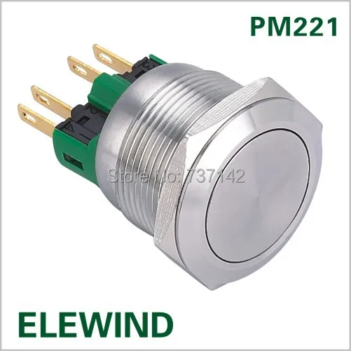 

ELEWIND 22 мм 1NO1NC мгновенная кнопка (PM221F-11/S)