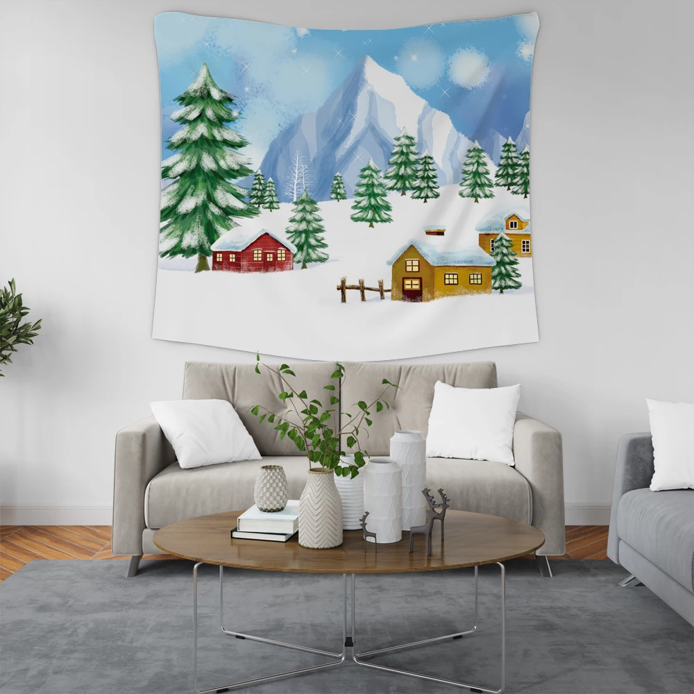 Гобелен с окошком 3D подвесной ковер изображением зеленых растений морских