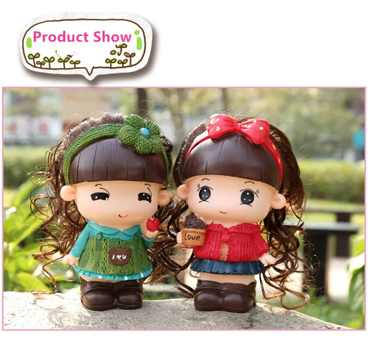 

2019 Christmas Gift Creative Cute Girl Money Box Vinyl Material Large Piggy Bank Coin Box