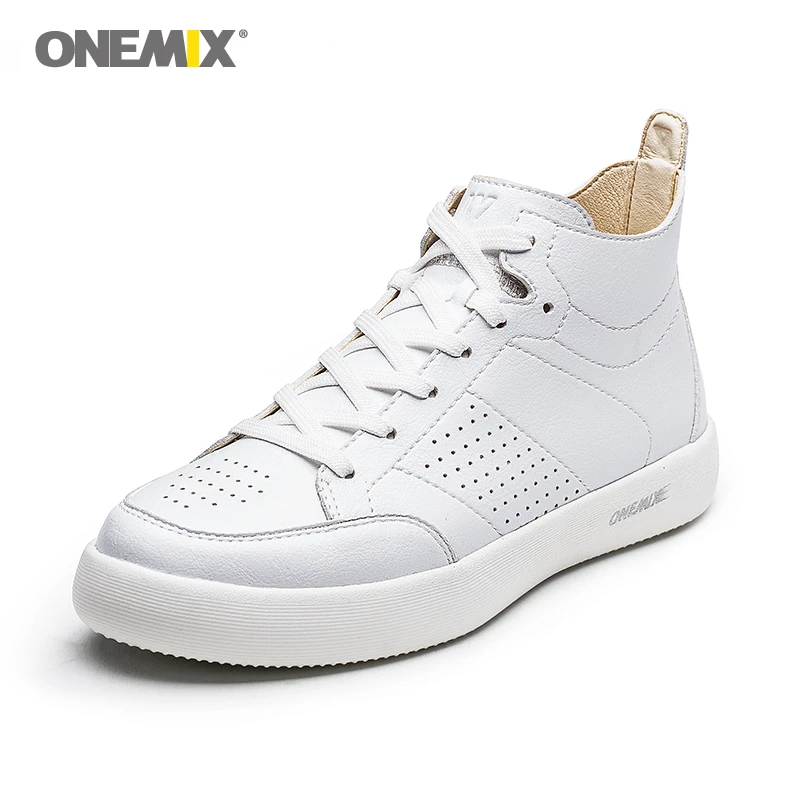 ONEMIX мужская обувь для ходьбы для мужчин из микроволоконной кожи высокие дизайнерские кроссовки коричневый светильник, мягкие уличные водонепроницаемые кроссовки
