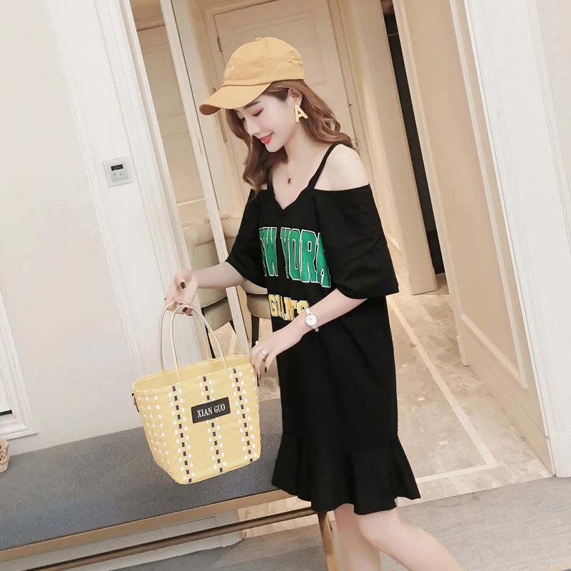 Женское платье рубашка с v образным вырезом и коротким рукавом большие размеры M