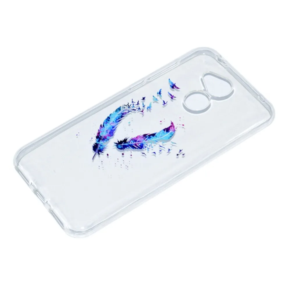 Вадза чехол для huawei Honor V9 9 Lite Прозрачный шаблон задняя крышка перья мягкие ТПУ lite