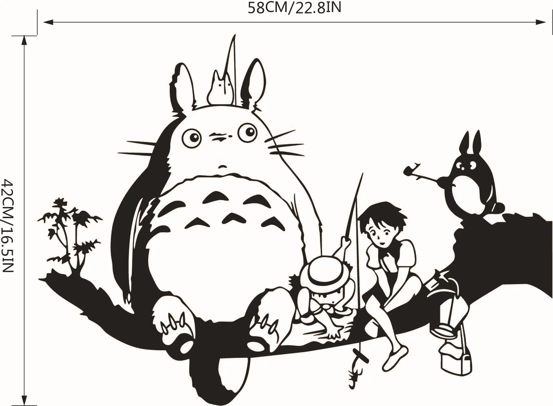 Настенная Наклейка Totoro для детской комнаты Настенный декор художественный