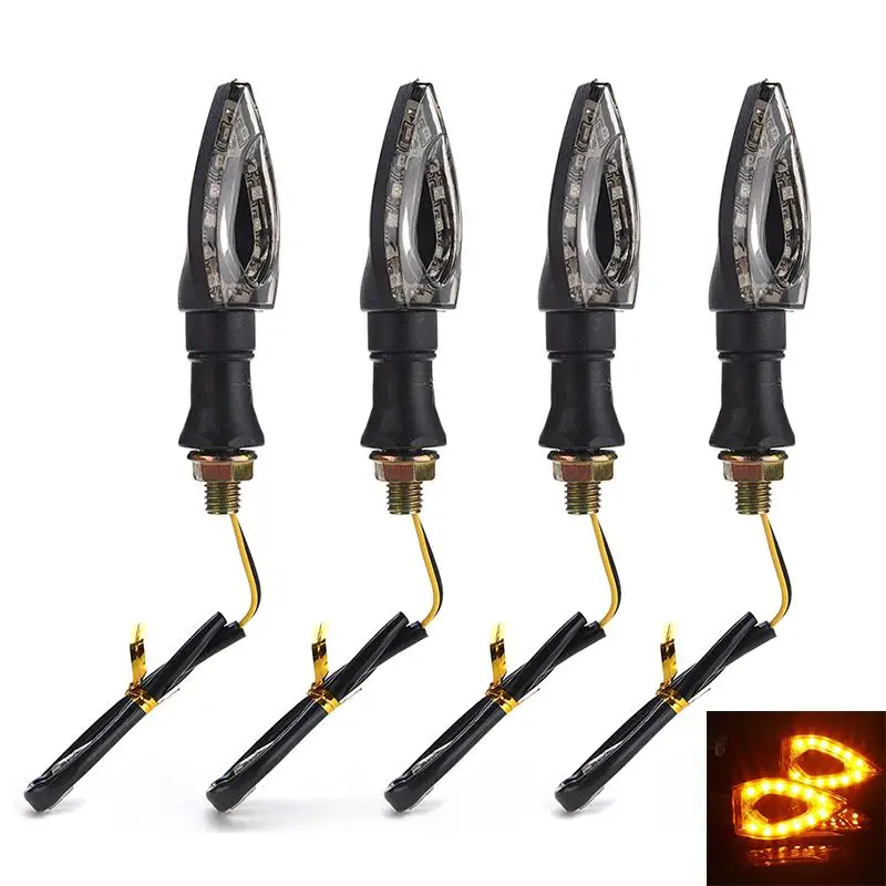 1 шт. светодиодный сигнал поворота для мотоцикла светильник Янтарный лезвие