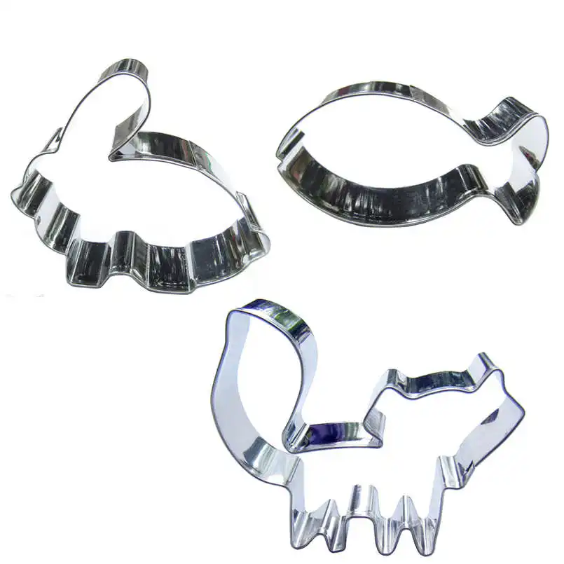 Белые формы для вырезания печенья в форме кролика скумбрии лисы 3 шт. инструменты