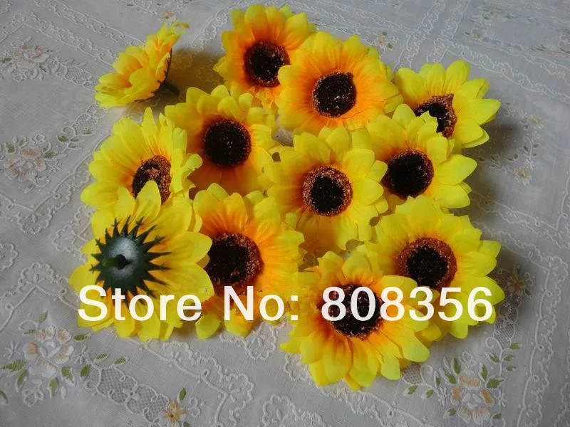 500 шт диа. 7 см желтый цвет искусственная имитация подсолнуха ромашки Цветочные