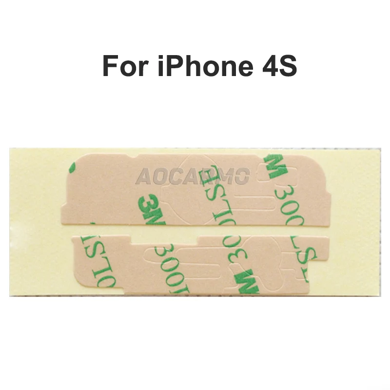 Aocarmo 10 компл./лот передняя рамка ЖК-дисплей экран наклейка клей для iPhone 4 4S 300LSE 4G