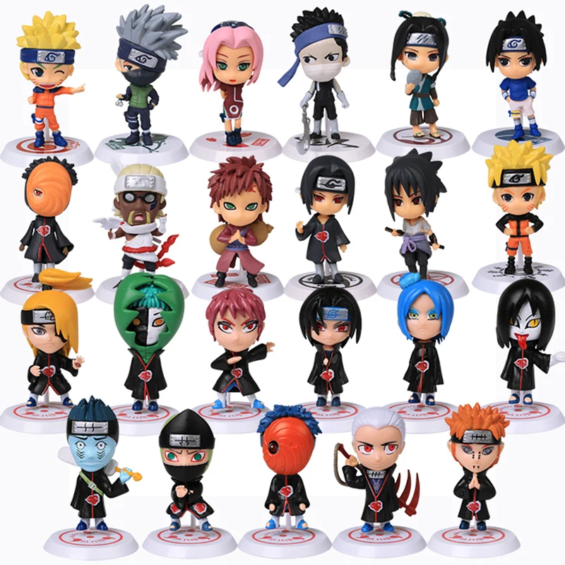 Экшн-фигурки ELBCOS Akatsuki Uchiha sasuke KillerB sakura madara kakashi Zabuza Hidan Haku Orochimaru 7 см/2 5 дюйма модели
