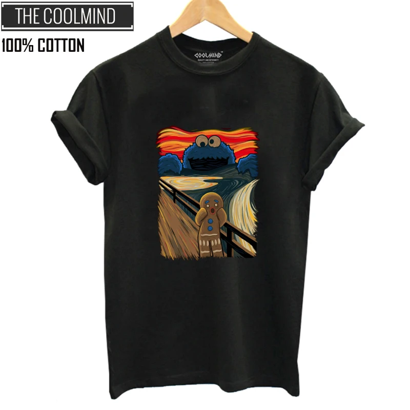 COOLMIND QI0312B cotton summer loose o-neck women T shirt casual short sleeve female cool tshirt o-neck t-shirt tee shirts